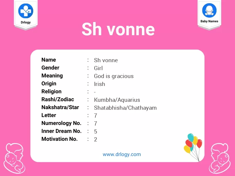 Sh Vonne Name Meaning